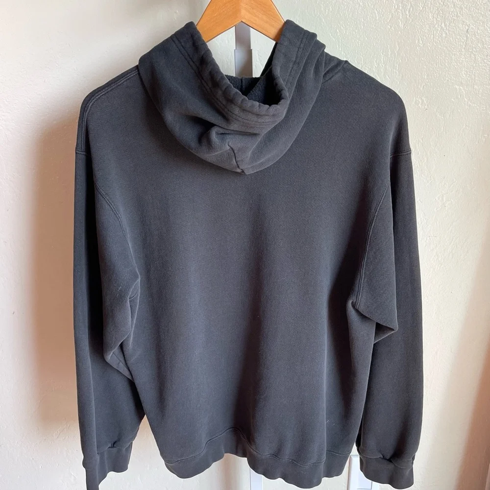 Vintage Nike Center Swoosh Black & White Sweatshirt Hoodie Size Large - Picture 2 of 11
